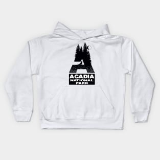 Acadia National Park Maine Wolf Moon Kids Hoodie